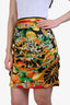 Dolce & Gabbana Black Multicolour Silk Mini Skirt Size 48