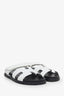 Hermès White Leather Chypre Sandals Size 39.5