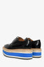 Prada Black Leather Platform Oxfords Size 36.5