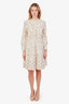 Sea New York Cream Floral Print Cotton Babydoll Dress Size M