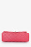 Pre-loved Chanel™ 2019-20 Pink Quilted Caviar Leather Jumbo Double Flap GHW