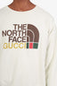 Gucci x North Face Cream Cotton Graphic Crewneck Sweater Size L Men's