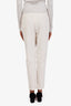 Brunello Cucinelli Cream Cotton Straight Leg Pants Size US 6