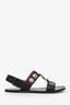 Bottega Veneta Black Leather Sandals with Coloured Rope Size 37