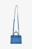 Mansur Gavriel Blue Leather Logo Top Handle with Strap