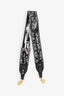 Christian Dior Black/White Plan de Paris Embroidered Guitar Strap
