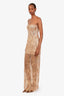 Bronx & Banco Gold Sequin 'Giselle' Maxi Dress Size M
