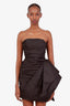 Helen O'Connor Black Strapless 'Sunshine' Mini Dress Size XS