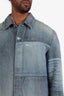 Christian Dior Homme Blue Distressed Patchwork Denim Shacket Size 16 Men's