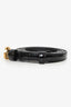 Gucci Black Patent Leather Extra Thin GG Marmont Belt Size 110 44