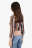 Missoni Pink/Burgundy Wool Mohair Zip Up Sweater Size 42