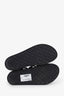 Pre-loved Chanel™ Navy Tweed Faux Pearl Trimmed Sandals Size 36.5
