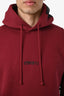 Vetements Burgundy Cotton Logo Hoodie Size S