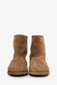 Balenciaga Brown Suede Faux Shearling Alaska Ankle Boots Size 41