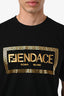 Versace Fendi Fendace Black Gold Logo T-Shirt Size XS Mens