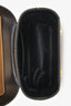 Moschino Black/Gold Logo Lock Crossbody Bag