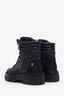 Pre-loved Chanel™ Black Calfskin Grosgrain Quilted Lace Up Boots Size 37