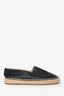Pre-loved Chanel™ Black Lambskin Leather Interlocking CC Logo Espadrilles Size 41