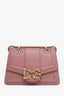 Dolce & Gabbana Pink Studded Leather Bag