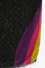 Louis Vuitton Black Cashmere Silk Blend Monogram Rainbow Scarf