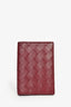Bottega Veneta Burgundy Intrecciato Leather Passport Holder