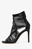 Alaïa Black Leather Gladiator Heels Size 38