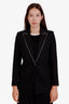 Givenchy Black Wool Sparkle Detail Blazer Size 34