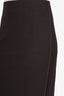 Brunello Cucinelli Grey Wool Monili Bead Knee Length Skirt Size 42