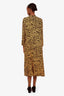 Ganni Black/Yellow Floral Long Sleeve Maxi Dress Size 40