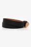 Hermès Gold Tone Black Swift Leather Medor Infini Double Tour Bracelet
