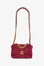 Pre-loved Chanel™ 2020 Purple/Blue Tweed Medium 'Chanel™ 19' Flap Bag