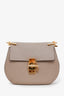 Chloe Taupe Grained Leather 'Drew' Crossbody Bag