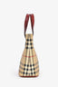 Burberry Brown/Burgundy Novacheck Leather Mini Tote Bag