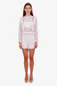 Zimmermann White Cotton Lace Embroidered Top + Short Set Size 1