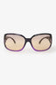 Pre-loved Chanel™ 2000s Purple Gradient Acetate Oversized 'CC' Sunglasses