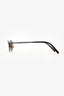 Brunello Cucinelli Black Oval Titanium Sunglasses