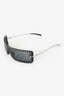 Pre-loved Chanel™ Black Crystal Embellished Shield Sunglasses