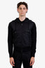 Moncler Black Nylon Knit Sleeve Hooded Jacket Size M Mens