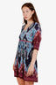 Ba&sh Blue/Purple Patterned Baby Doll Dress Size M