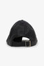 Saint Laurent Black Leather Baseball Cap Size 57