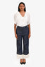 Loewe Blue Denim Dark Wash Fisherman Turn-up Cuffed Jeans Size 40