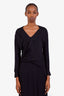 L'Agence Black Silk Long Sleeve Top Size XS