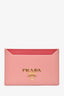 Prada 2019 Pink Vitello Move Leather Card Holder