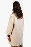 Max Mara Studio Beige Herringbone Alpaca Wool Midi Coat Size 6