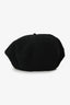 Christian Dior Black Wool Beret with Ribbon