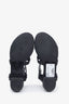 Pre-loved Chanel™ Black Leather Camellia Gladiator Sandals Size 36