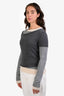 Staud Grey Wool Multi-Layered Sweater Size S