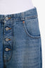 Maison Margiela MM6 Blue Denim Button Barrel Leg Jean Size 30