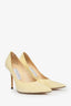 Jimmy Choo Butter Yellow Leather Heels Size 38.5