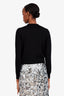 Miu Miu Black Wool Logo Bow Detail Cardigan Size 40